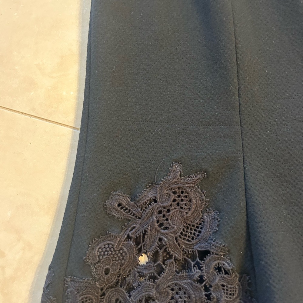 REBECCA TAYLOR BLACK PIQUE FLOUNCE SKIRT NEW WITH TAGS